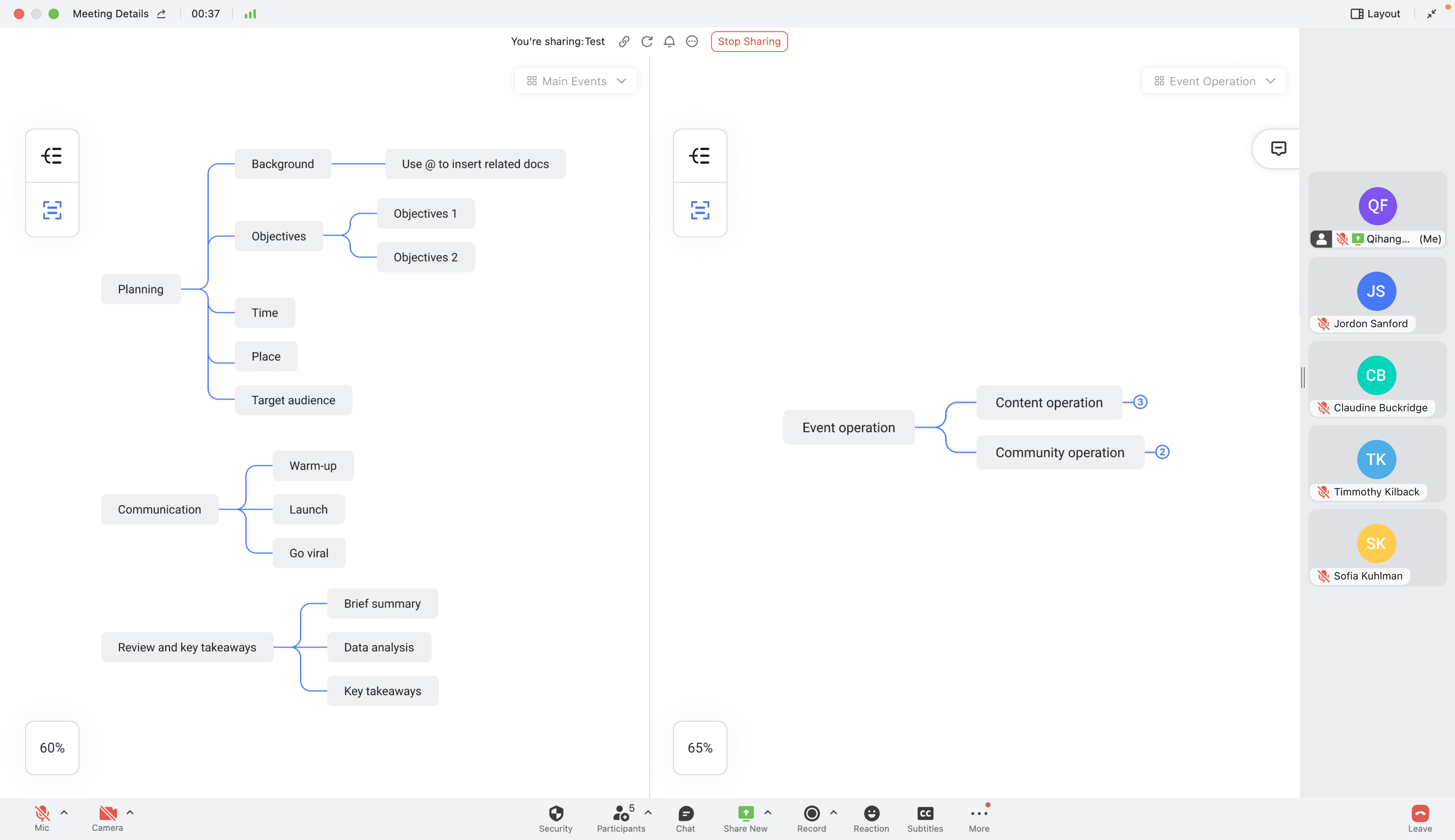 Lark Meeting Presentation in Mindnote